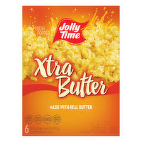 Jolly Time Popcorn, Microwave, Xtra Butter, 6 Each