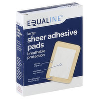 Equaline Adhesive Pads, Sheer, Large, 10 Each