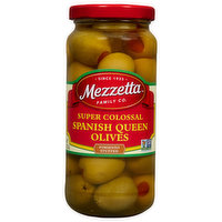 Mezzetta Olives, Spanish Queen, Super Colossal, Pimento Stuffed, 10 Ounce