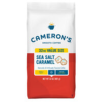 Cameron's Coffee, Ground, Light Roast, Sea Salt Caramel, 32 Ounce