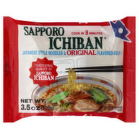 Sapporo Ichiban Noodles & Soup, Japanese Style, Original Flavored, 3.5 Ounce