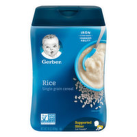 Gerber Cereal, Single Grain, Rice, 16 Ounce
