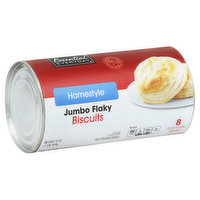 Essential Everyday Biscuits, Jumbo Flaky, Homestyle, Ready-to-Bake, 8 Each