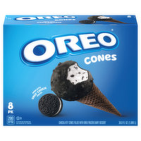 Oreo Frozen Dairy Dessert Cones, 8 Pack, 8 Each