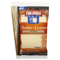 Finlandia Cheese Slices, Premium, Cheddar-Gruyere, 10 Each