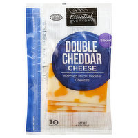 Essential Everyday Cheese, Double Cheddar, Sliced, 10 Each