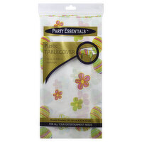 PARTY ESSENTIALS Tablecover, Plastic, Rectangle, 1 Each