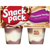 Snack Pack Pudding, Chocolate Vanilla, 4 Each