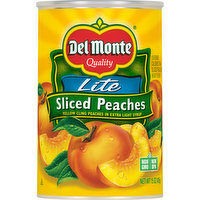 Del Monte Peaches, Sliced, Lite, 15 Ounce