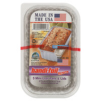 Handi-Foil Loaf Pans & Lids, Mini, 5 Each