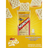 Munchies Sandwich Crackers, Nacho Cheese Flavored, 8 Each