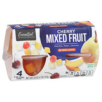 Essential Everyday Mixed Fruit, Cherry, in 100% Juice, 4 Each