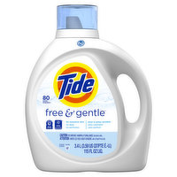 Tide Free & Gentle Liquid Laundry Detergent, 80 loads, 115 fl oz, 115 Ounce