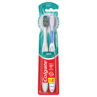 Colgate Toothbrushes, Soft, Whole Mouth Clean, Value Pack, 2 Each