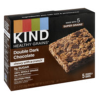 Kind Healthy Grains Granola Bars, Double Dark Chocolate, 5 Each