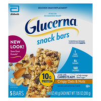 Glucerna Snack Bars, Crispy Oats & Nuts, 5 Each