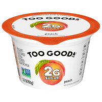 Too Good & Co. Yogurt, Peach, Ultra-Filtered, Low Fat, 5.3 Ounce