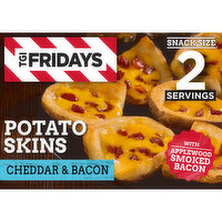 TGI Fridays Cheddar & Bacon Potato Skins Frozen Snacks, 7.6 Ounce