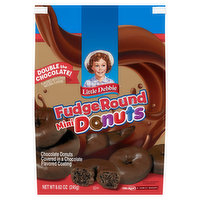 Little Debbie Donut, Chocolate, Fudge Round, Mini, 245 Ounce