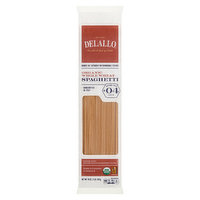 Delallo Spaghetti, Organic, Whole Wheat, No. 04 Cut, 16 Ounce