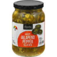 ESSENTIAL EVERYDAY Jalapeno Pepper, Hot, Slices, 16 Ounce