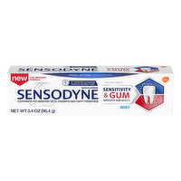 Sensodyne Toothpaste, with Fluoride, Sensitivity & Gum, Mint, 3.4 Ounce