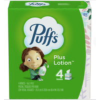 Puffs Plus Lotion Facial Tissue , 4 Each