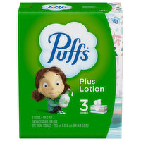 Puffs Facial Tissue, 2-Ply, 3 Each