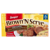 Banquet Brown 'N Serve Brown ‘N Serve Original Fully Cooked Sausage Patties, 8 Each
