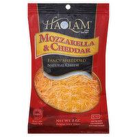 Haolam Cheese, Fancy Shredded, Mozzarella & Cheddar, 8 Ounce