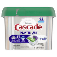 Cascade Cascade Platinum + Oxi Dishwasher Pods, Fresh, 48 Count, 48 Each