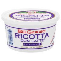 BelGioioso Ricotta con Latte, Part Skim Milk, 16 Ounce