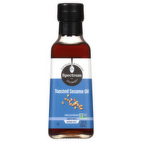 Spectrum Culinary Sesame Oil, Toasted, Medium Heat, Unrefined, 8 Fluid ounce