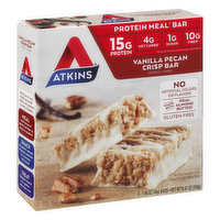 Atkins Protein Meal Bar, Vanilla Pecan Crisp, 5 Each