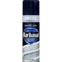 Barbasol Shaving Cream, Thick & Rich, Fragrance Free, Family Size, 10 Ounce