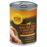 Wild Harvest Dog Food, Premium, Grain Free, Turkey & Sweet Potato Stew Recipe, 13.2 Ounce