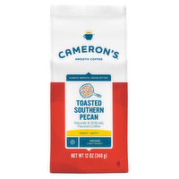 Cameron's Coffee, Smooth, Ground, Light Roast, Toasted Southern Pecan, 12 Ounce