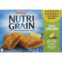 Nutri Grain Breakfast Bars, Soft Baked, Apple Cinnamon, 8 Each