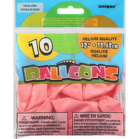 UNIQUE Balloons, Petal Pink, 10 Each