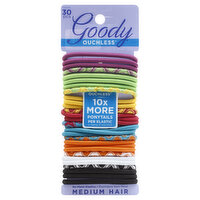 Goody Ouchless Elastics, No-Metal, Medium Hair, 30 Each