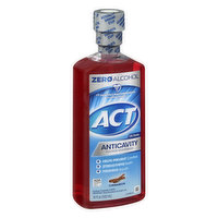ACT Mouthwash, Fluoride, Cinnamon, Anticavity, Zero Alcohol, 18 Ounce