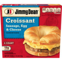 Jimmy Dean Sausage, Egg & Cheese Croissant Breakfast Sandwiches, 18 Ounce