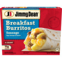 Jimmy Dean Jimmy Dean Breakfast Burritos with Egg, Sausage, and Cheese, Frozen, 4 Count, 17 Ounce