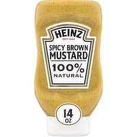 Heinz 100% Natural Spicy Brown Mustard, 14 Ounce