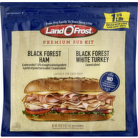Land O Frost Sub Kit, Black Forest Ham & Turkey, 20 Ounce