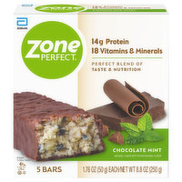 Zone Perfect Nutrition Bar, Chocolate Mint, 5 Each