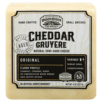 Wood River Creamery Gruyere Cheese, Cheddar, Original