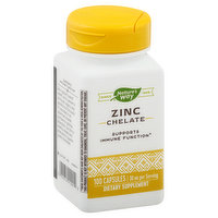 Nature's Way Zinc Chelate, 30 mg, Capsules, 100 Each