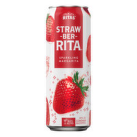 Ritas Margarita, Straw-Ber-Rita, Sparkling, 25 Ounce