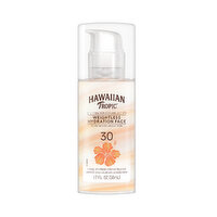 Hawaiian Tropic Face Sunscreen Pump SPF 30, 1.7 Ounce